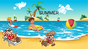 Summer greeting card