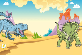 Dino Battle Art