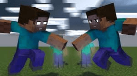 Herobrine vs. Steve boss battle