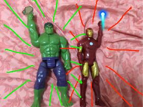 Hulk and Iron man as toys