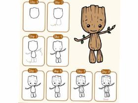 How to Draw Baby Groot