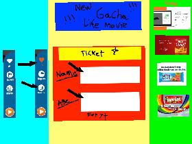 Gacha life TICKET