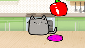 Apple-Loving Cat!