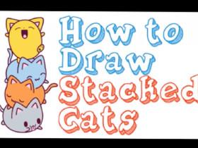 how to draw stacked cats 1