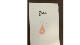 My fire drawing on paper