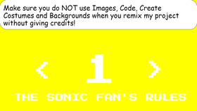 The Sonic Fan's rules