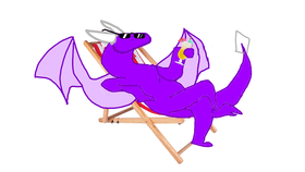 Dragon chilling in a chair