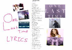 One Last Time LYRICS