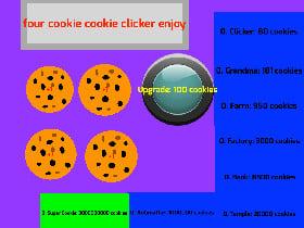 four cookies cookie clicker