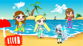 gacha life beach party