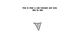 Draw cute icecream step by step