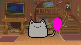 cat and ballon