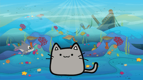 cat in water