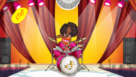 Barbie drummer animation