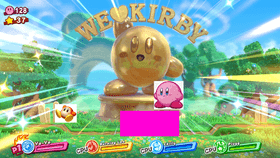 Kirby eats a waddle dee