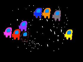 People Floating in Space