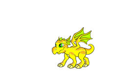 A yellow dragon.