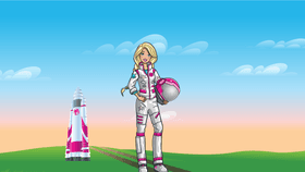 Barbie in space