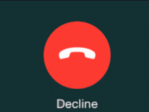 press da decline button