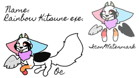 Oc: Rainbow Kitsune exe.