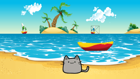 cat on a boat