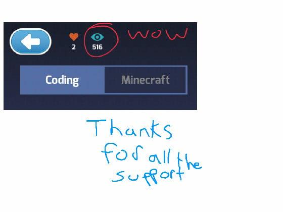 thanks for the support if i get a lot of support i will really try to code