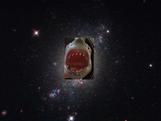 Shark Puppet in space