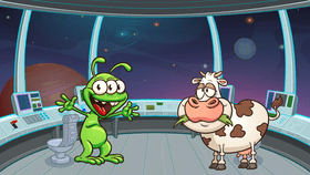 Alien and Cow Zoke