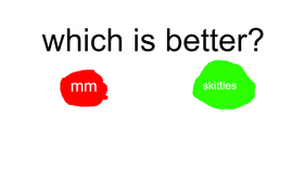 mm&#039;s VS skittles