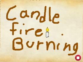 Candle fire burning