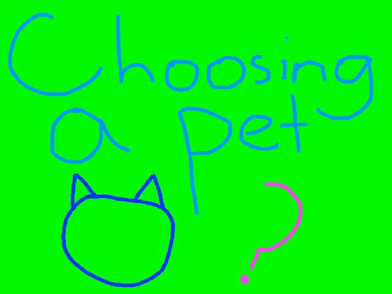 choosing a pet! 