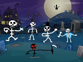A skeleton dance