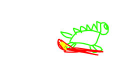 Stegosaurus runs