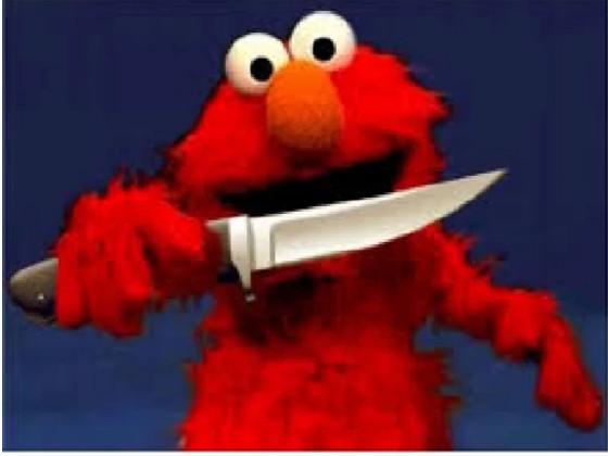 elmo haveing a knife 1