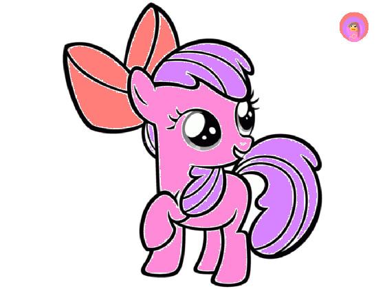 My little pony coloured in image.