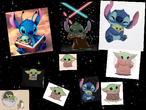 Baby yoda and stich 1 1