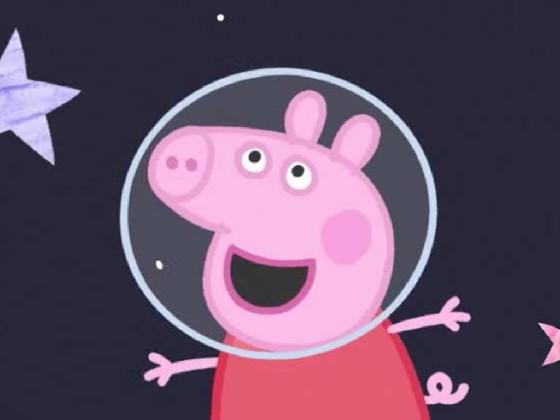 Peppa pig on the moon