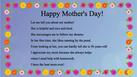 Mother&#039;s Day Mad Libs