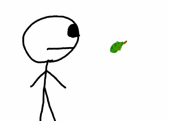 stik boi eats leaf