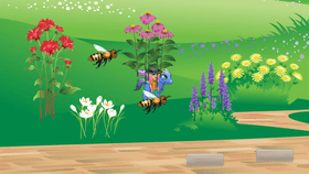 bees love flowers