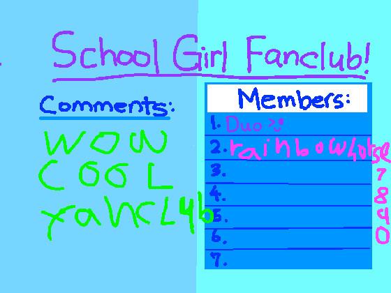 School Girl Fanclub join