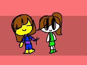 frisk and me 👌