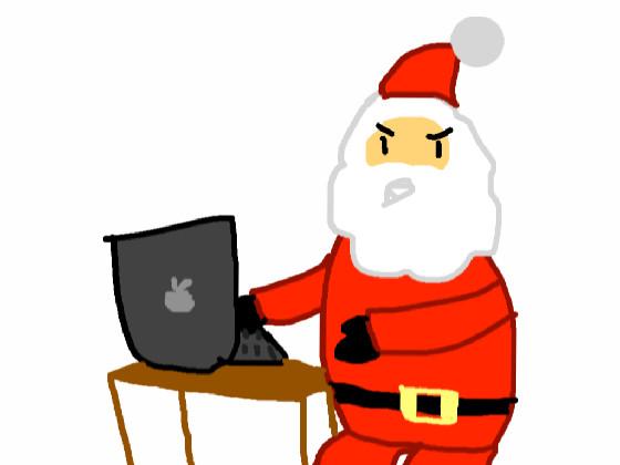 Santa plays minecraft!