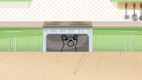 pop cat in the oven