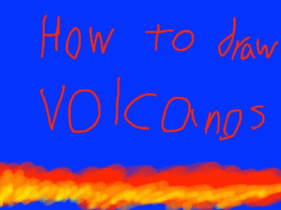 how to draw a volcano