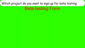 Beta testing form