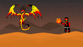 FIRE NINJA AND HIS DRAGON