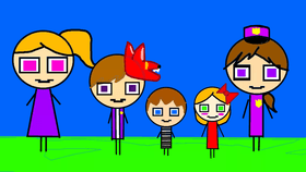 Stick Figure Afton Family