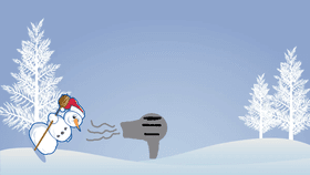 Snowman melts