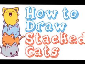 how to draw stacked cats 1